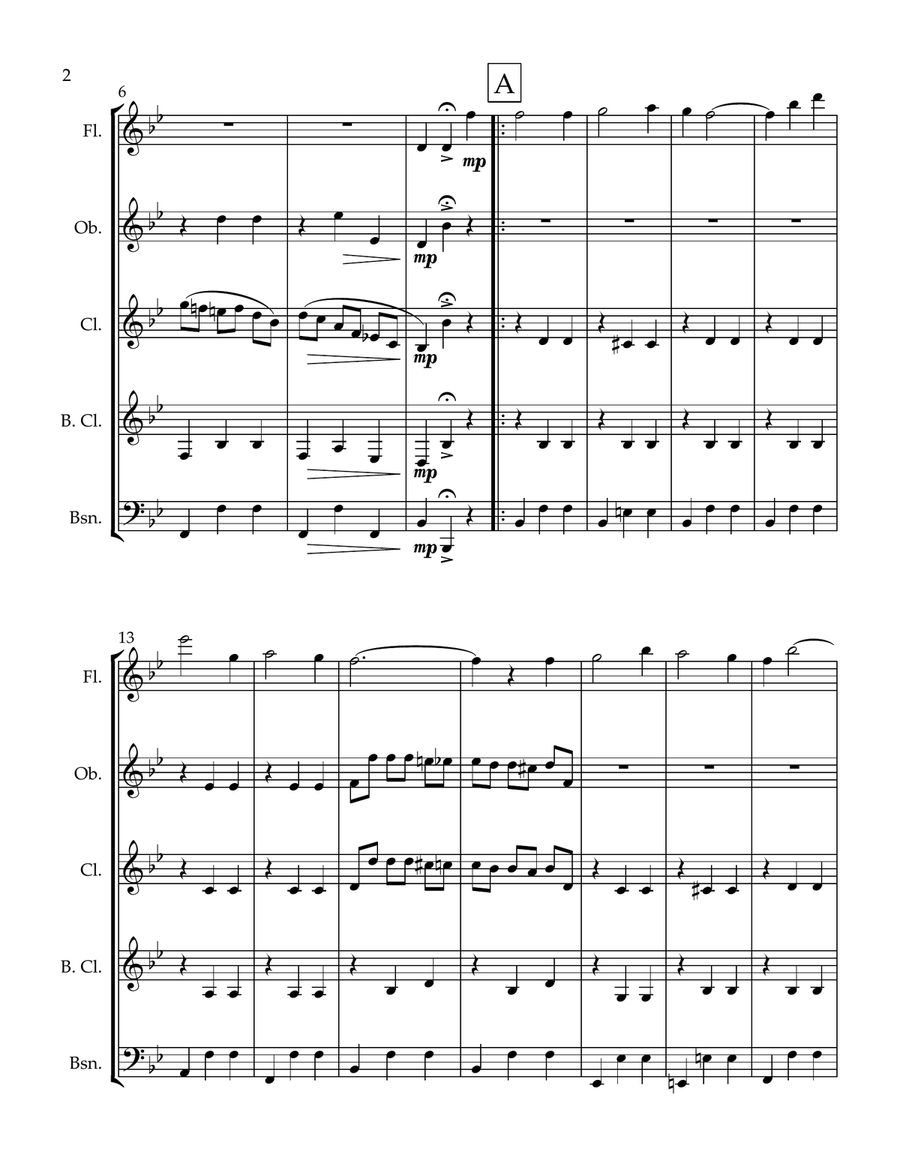 Maggie Murphy's Home Woodwind Quintet scores gallery preview page 4