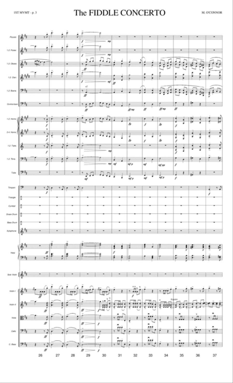 The Fiddle Concerto (score – violin and symphony orchestra) Full Orchestra scores gallery preview page 6