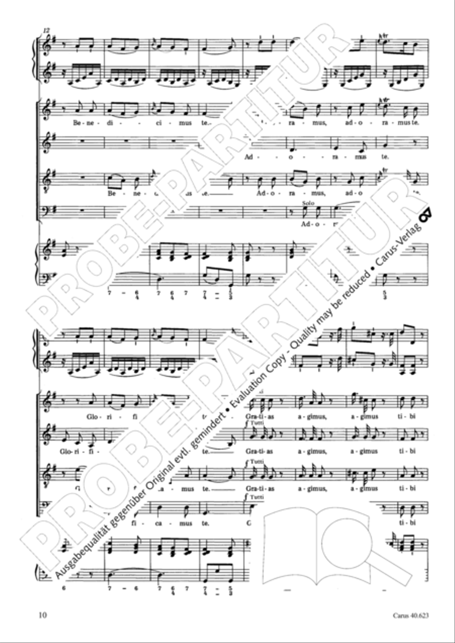 Missa brevis in G major Missa brevis in G major 4-Part scores gallery preview page 11