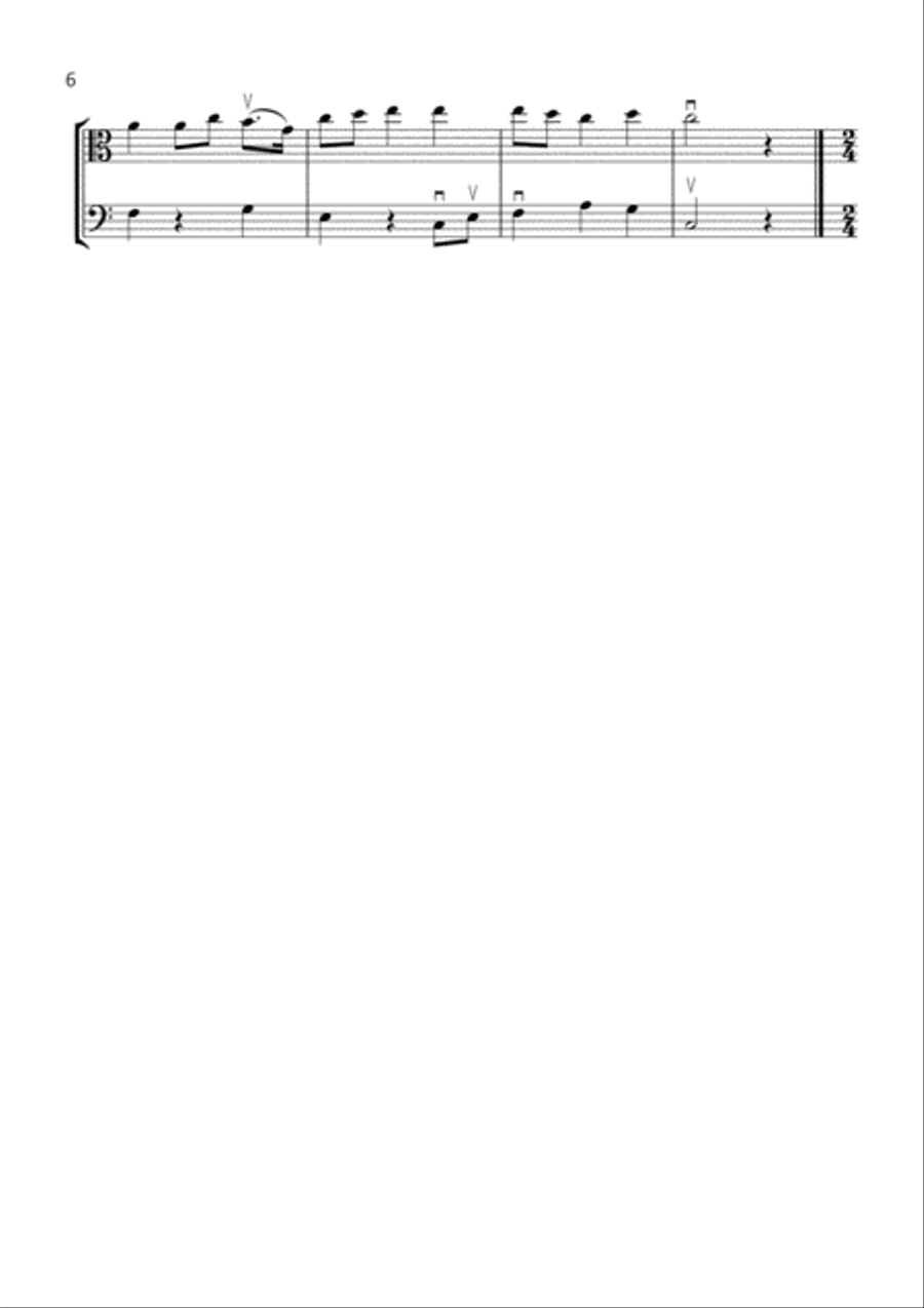 8 Easy Duets for Viola And Cello String Duet scores gallery preview page 6