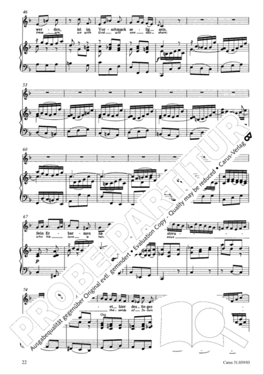 Give the hungry ones thy bread (Brich dem Hungrigen dein Brot) 4-Part scores gallery preview page 23