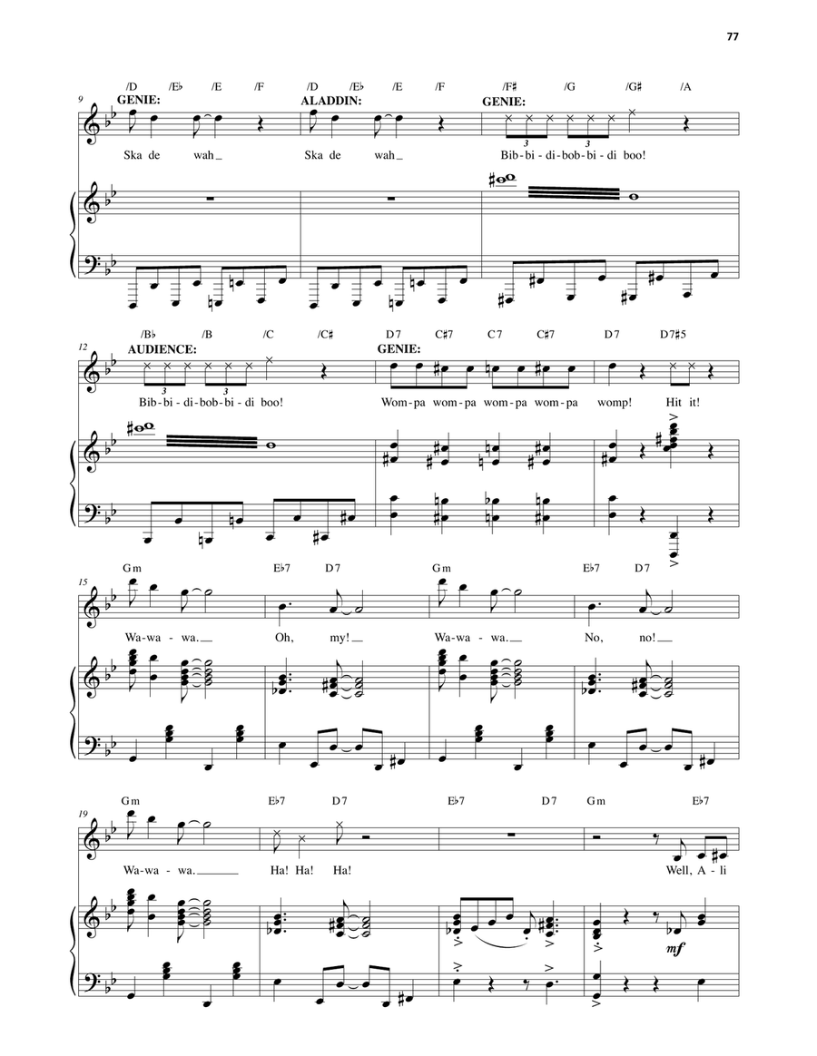 Friend Like Me (Stageplay Version) (from Aladdin: The Broadway Musical) Voice scores gallery preview page 2