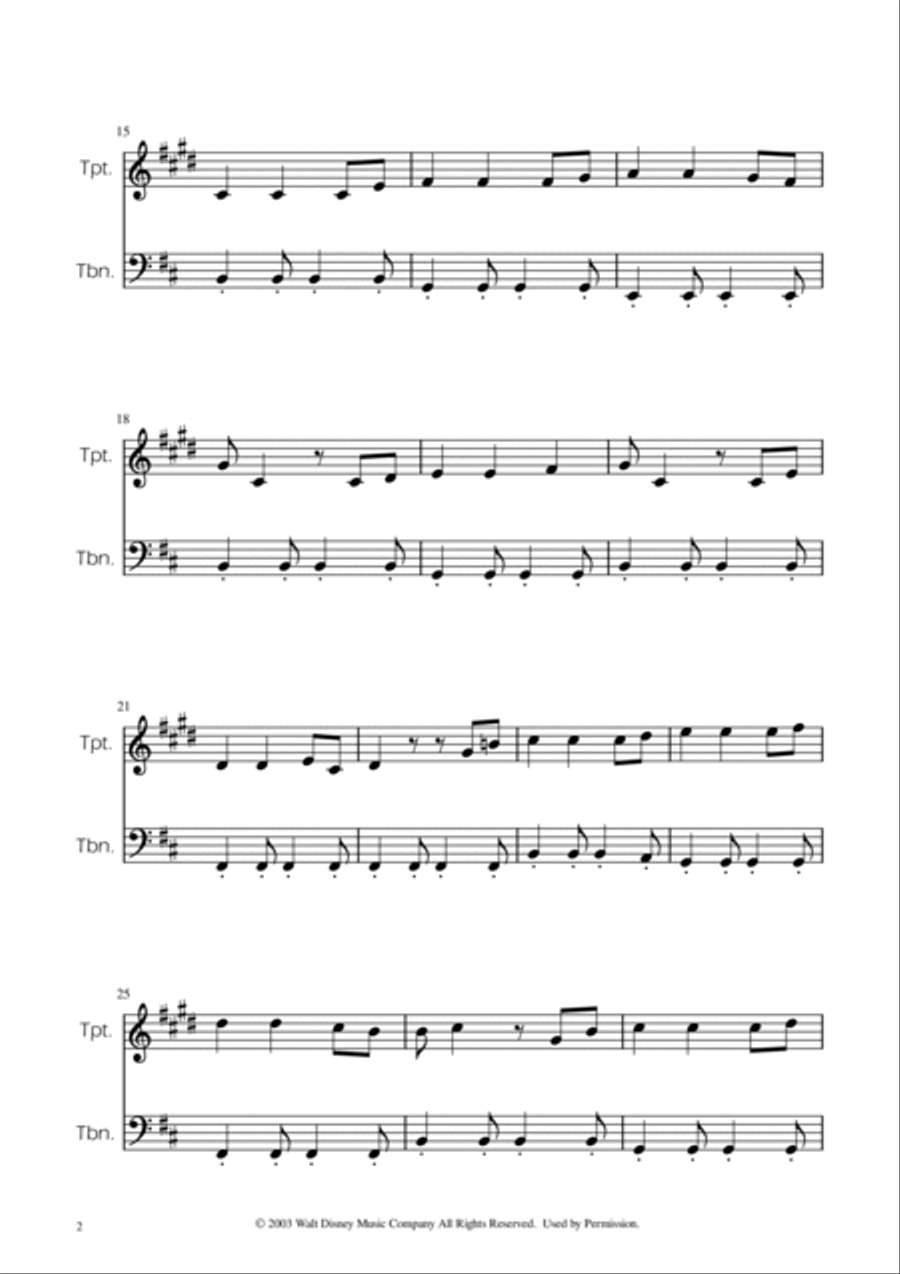 He's A Pirate Trombone Duet scores gallery preview page 2
