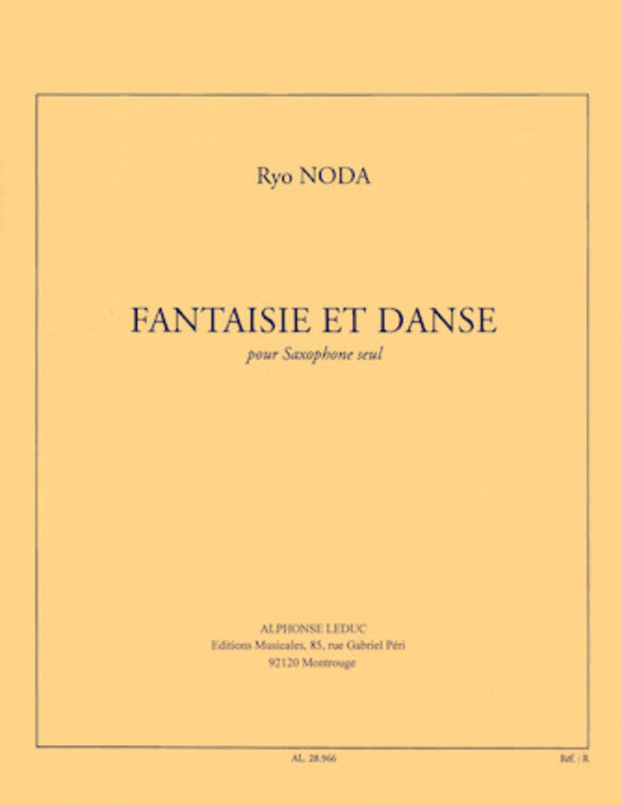Fantaisie Et Danse (saxophone Solo) Saxophone Solo scores gallery preview page 1