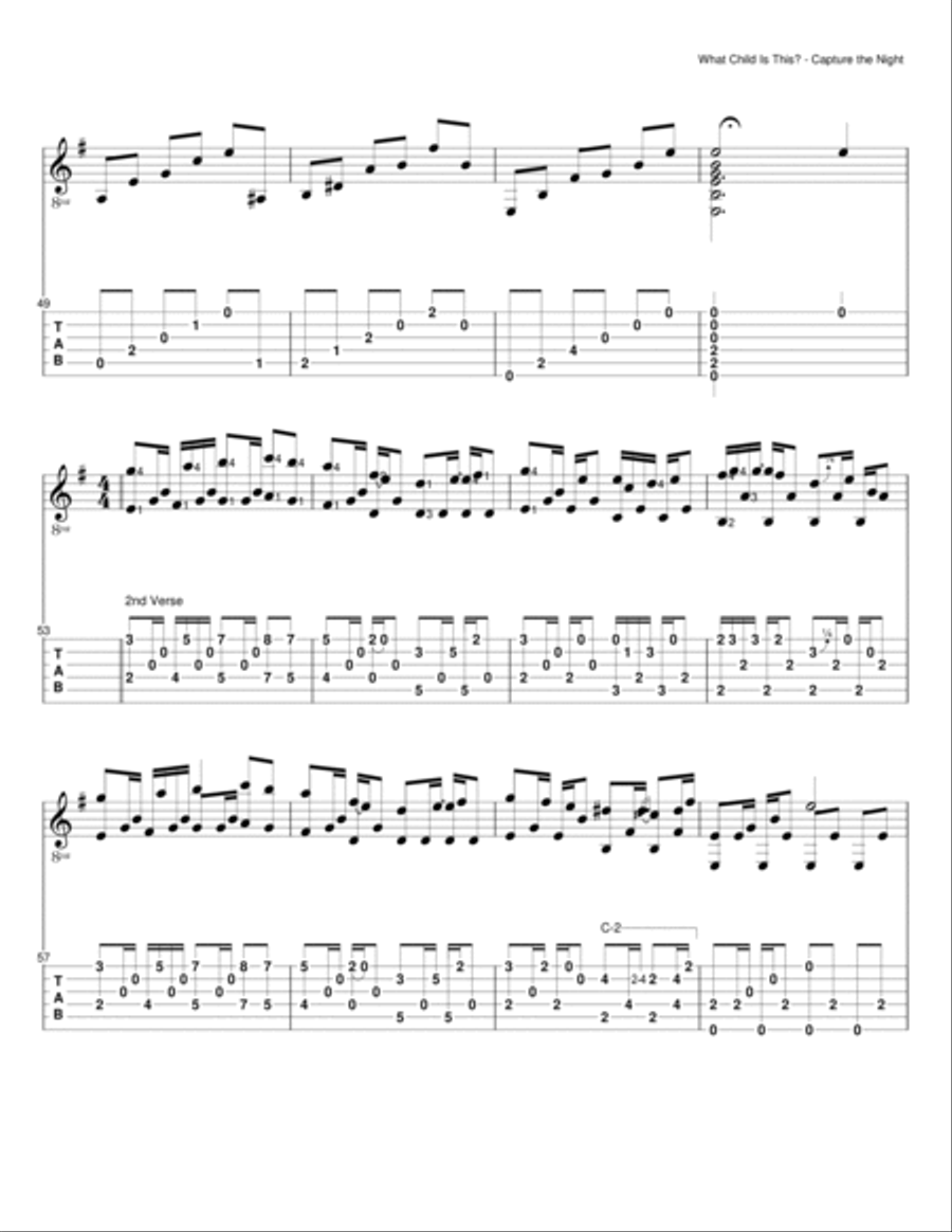 What Child is This? Guitar Solo scores gallery preview page 5