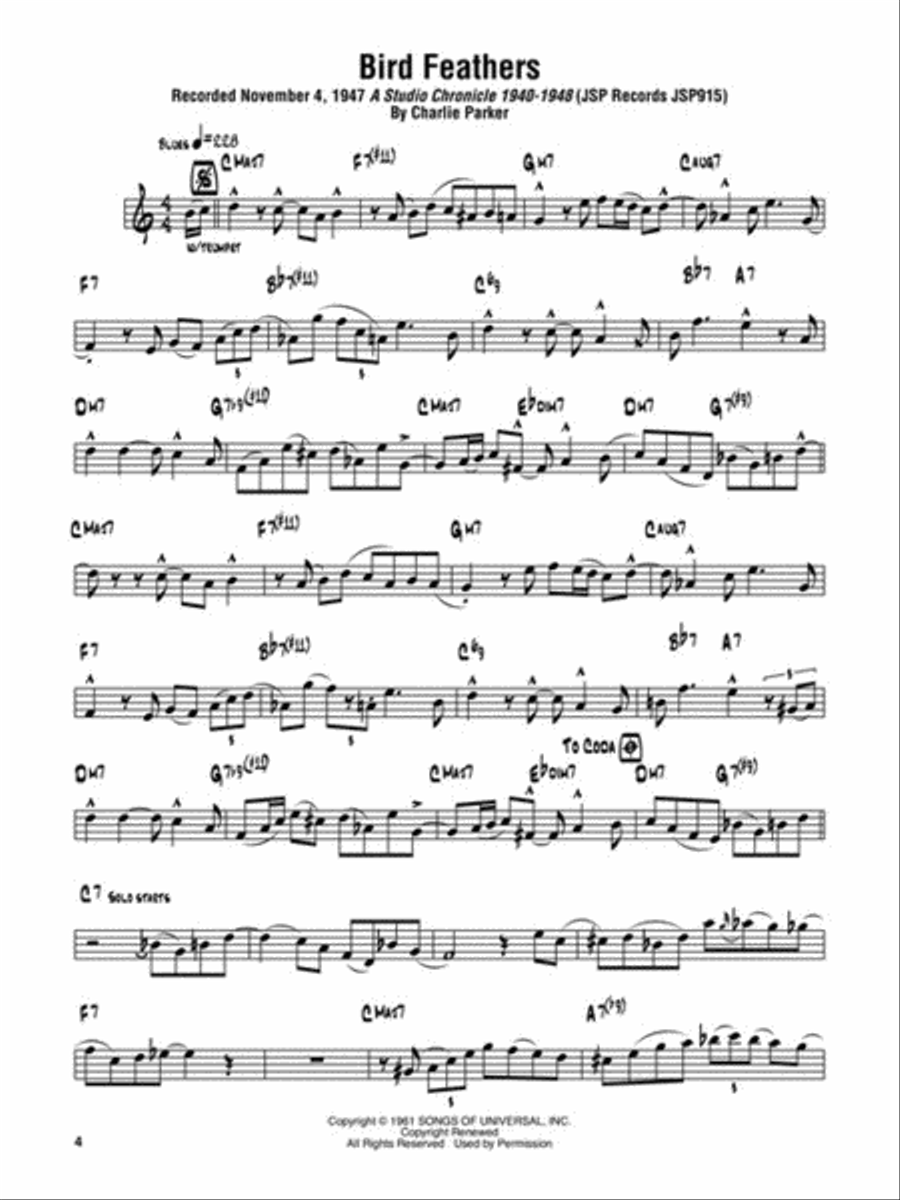Charlie Parker Omnibook - Volume 2 B-Flat Instrument scores gallery preview page 4
