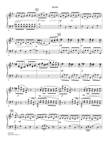 Romantic Etude (Op. 10, No. 3) - Piano