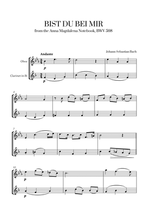 Johann Sebastian Bach - Bist du bei Mir (BWV 508) (for Oboe and Clarinet)