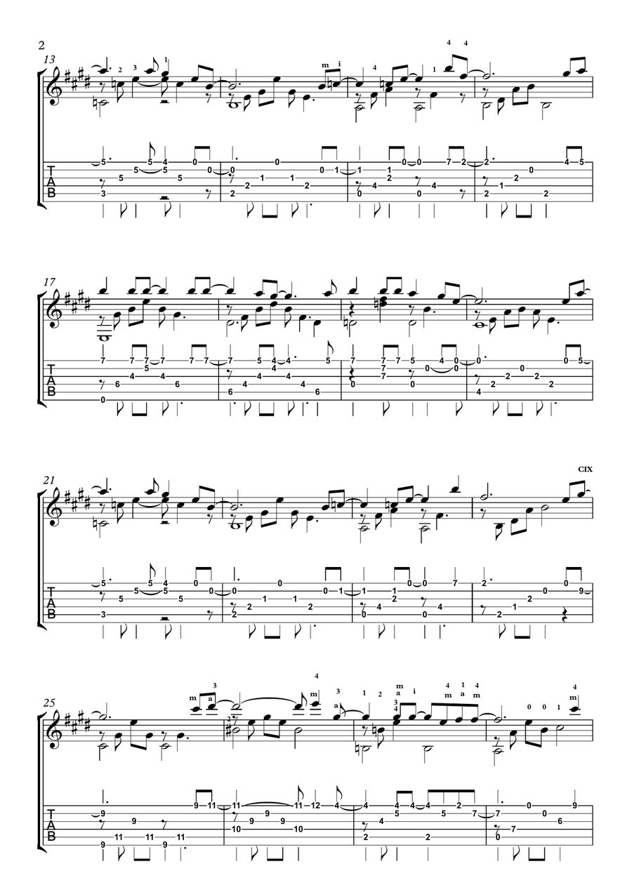 If Guitar Tablature scores gallery preview page 2