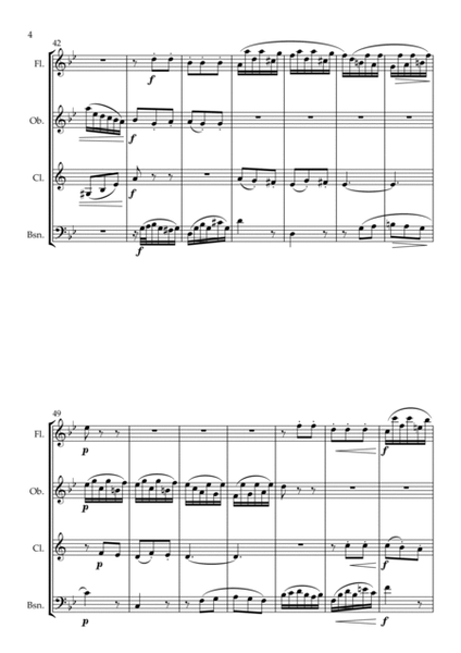JS Bach "Prelude" From English Suite no 3 BWV 808- Arranged for Wind Quartet image number null