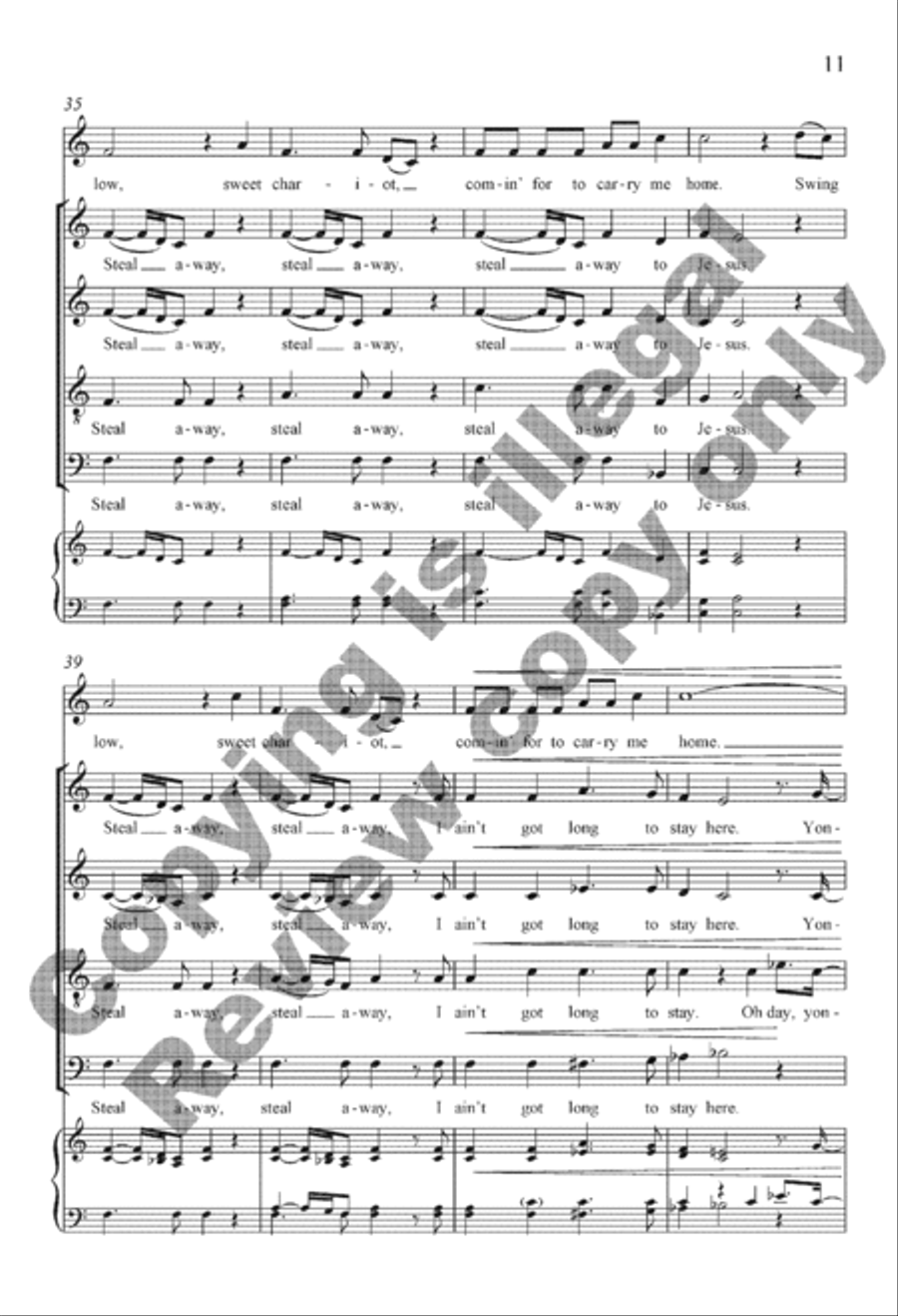 Yonder Come Day Yonder Come Day 4-Part scores gallery preview page 11