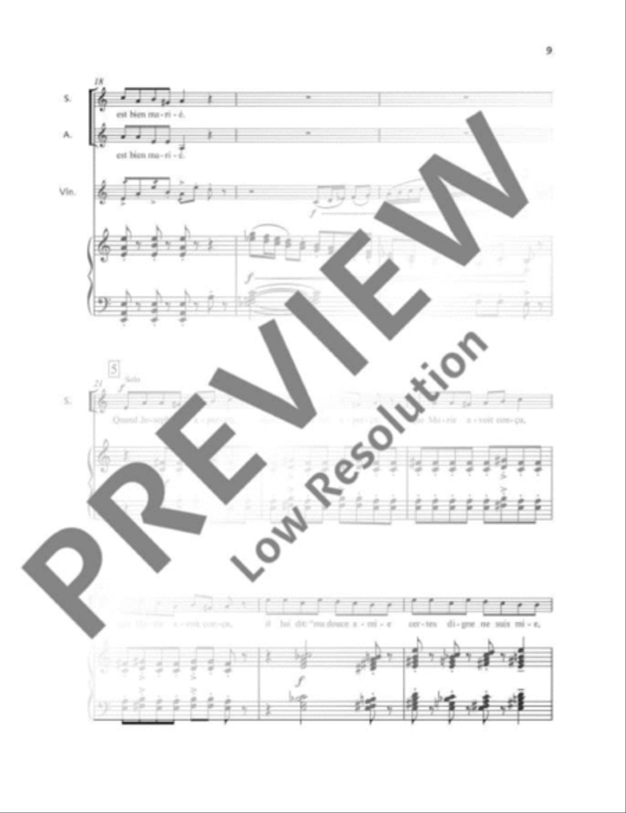 Trois Noels de France Piano Accompaniment scores gallery preview page 10