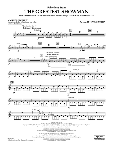 Selections from The Greatest Showman (arr. Paul Murtha) - Mallet Percussion