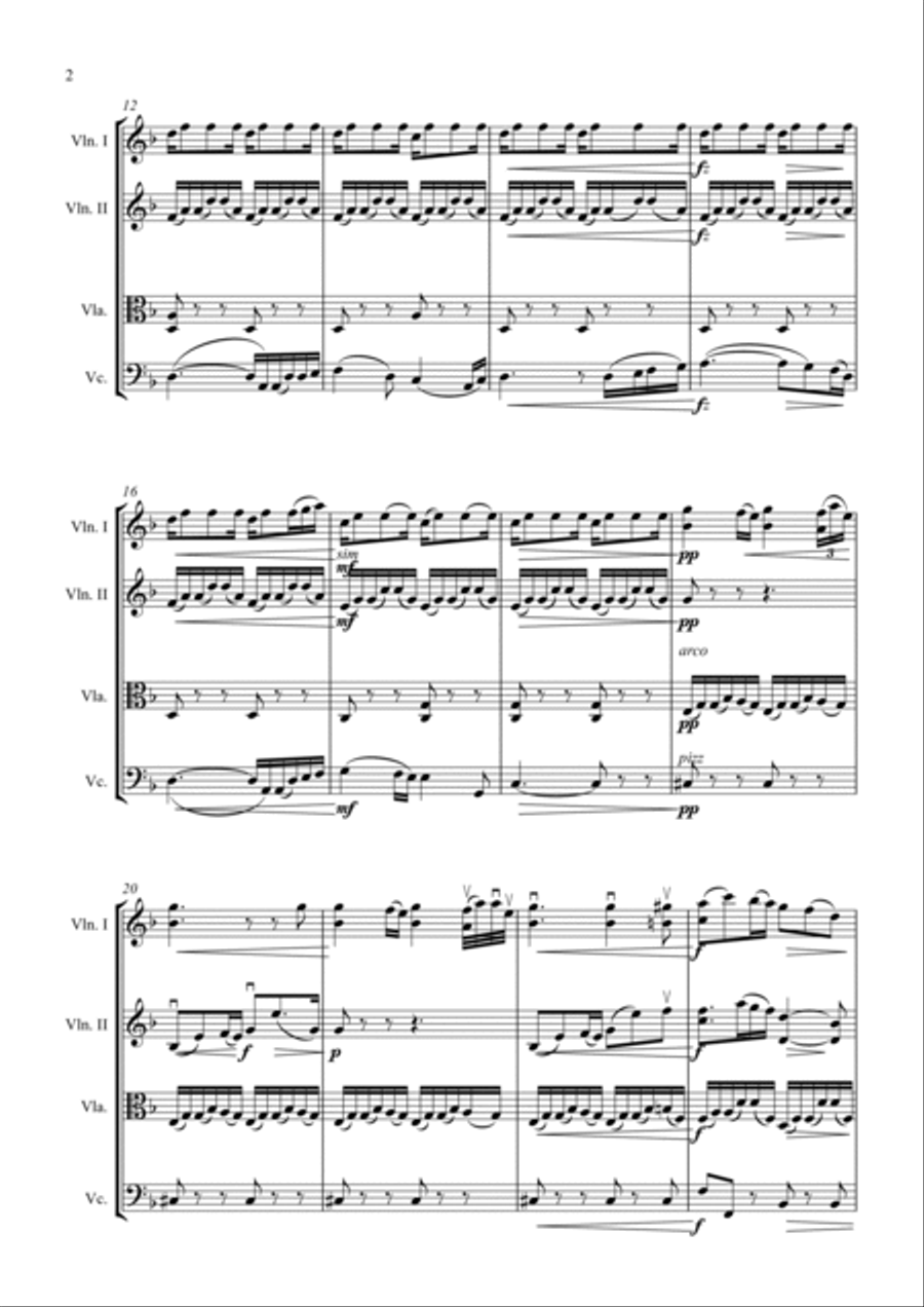 American Quartet (Lento) American Quartet (Lento) String Quartet scores gallery preview page 2