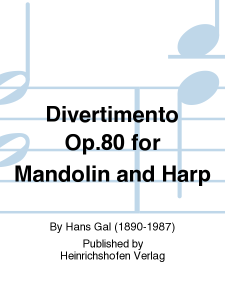 Divertimento Op. 80 for Mandolin and Harp  Sheet Music