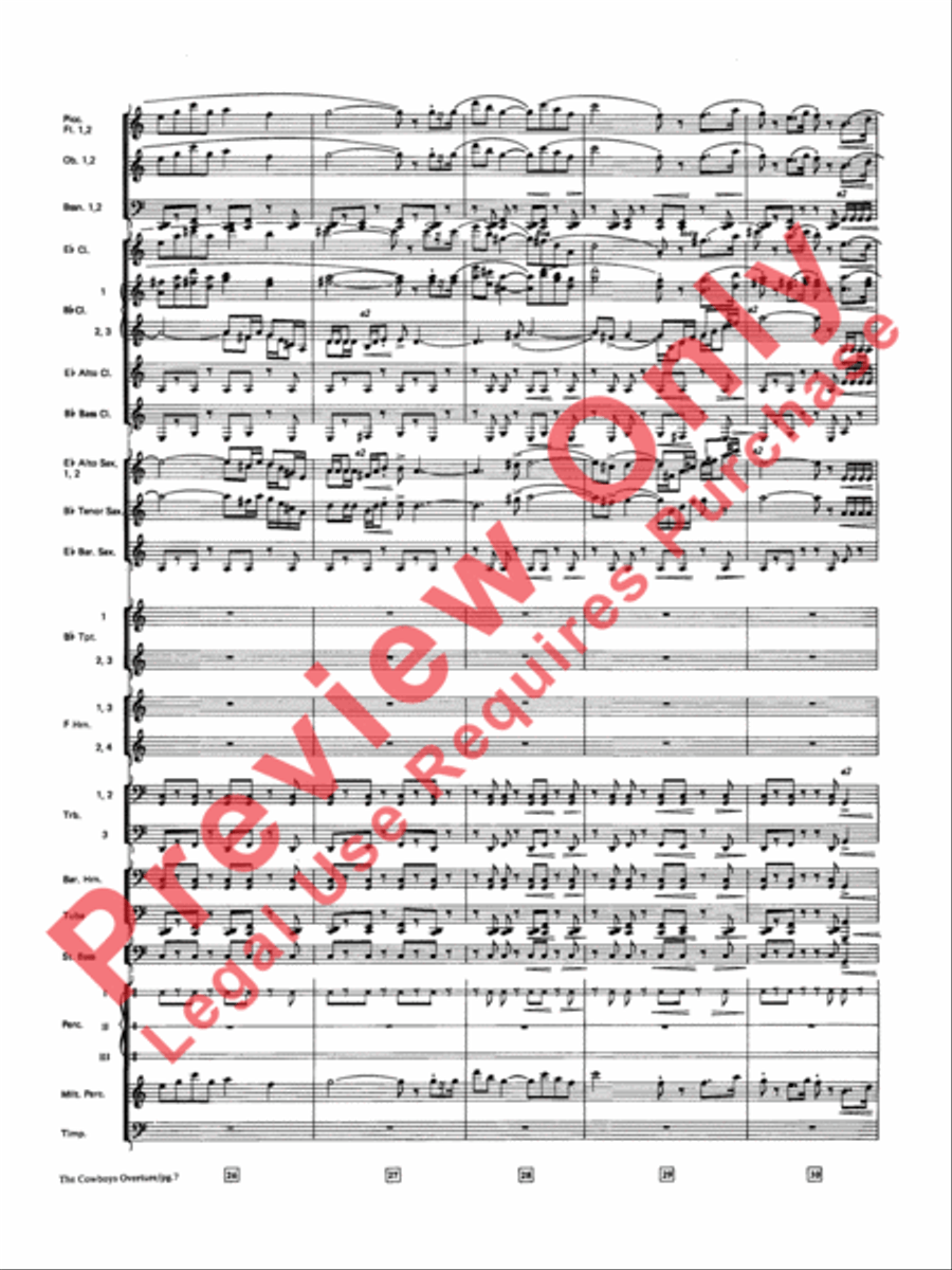 The Cowboys Concert Band scores gallery preview page 8