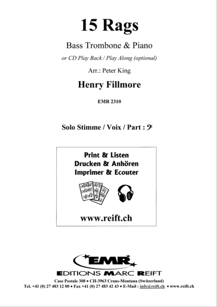 15 Rags Bass Trombone scores gallery preview page 2