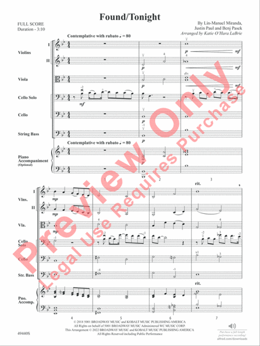 Found/Tonight String Orchestra scores gallery preview page 4