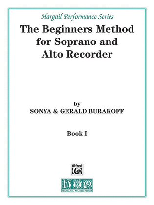 Book cover for The Beginners Method for Soprano and Alto Recorder, Book 1
