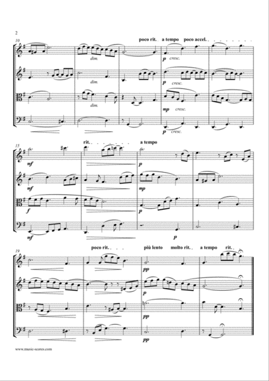 Beautiful Dreamer - String Quartet String Quartet scores gallery preview page 2