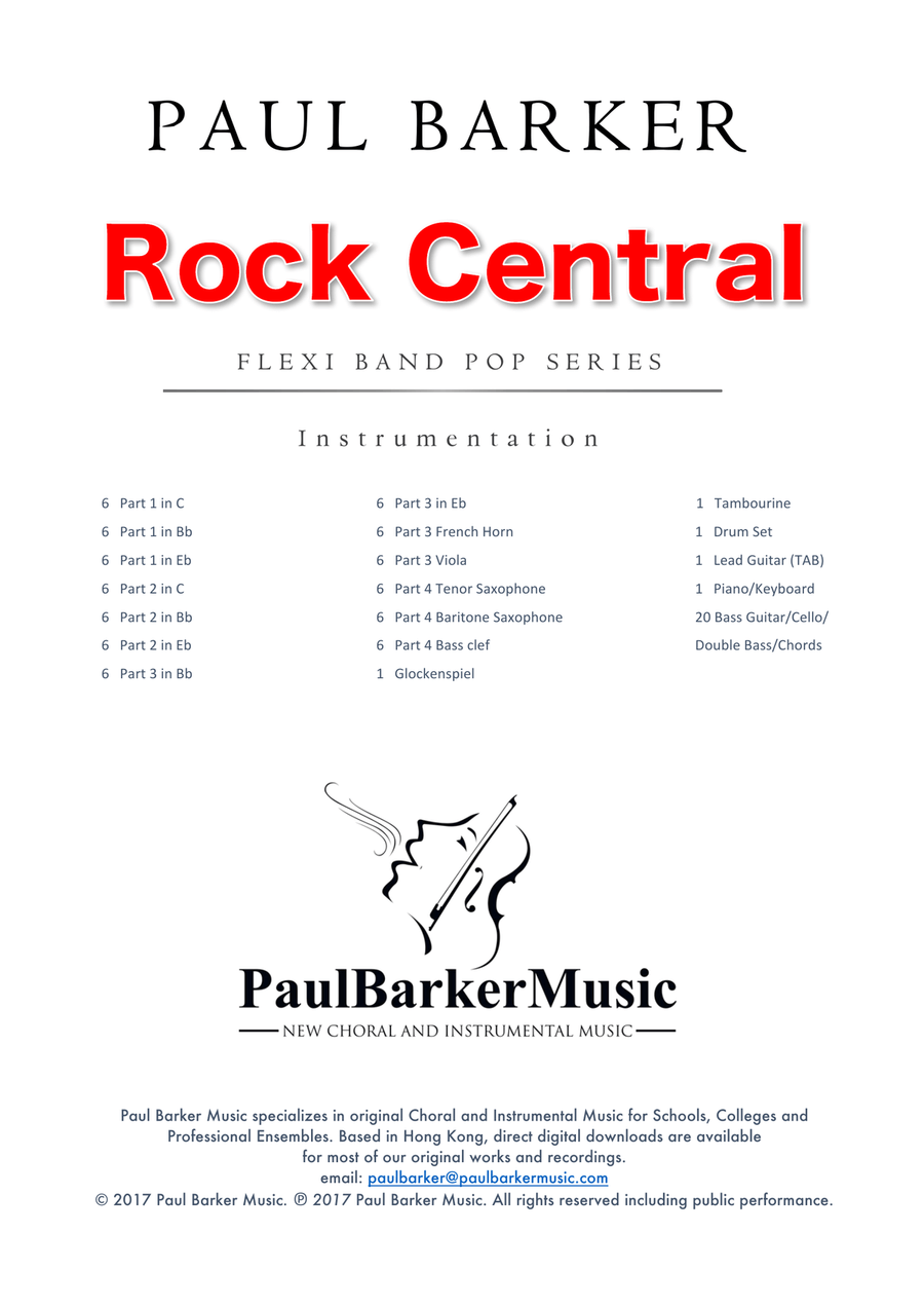 Rock Central (Flexible Instrumentation) Concert Band scores gallery preview page 2
