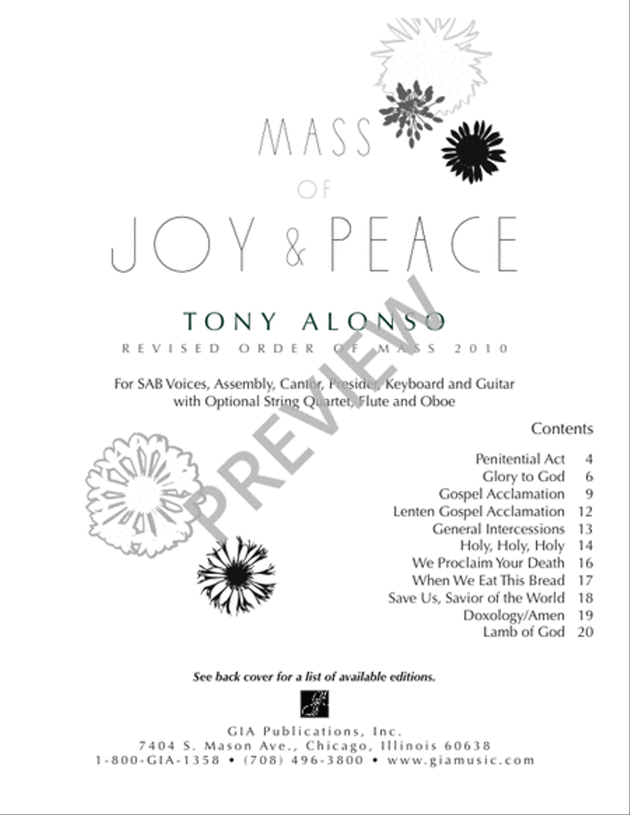 Mass of Joy and Peace - Guitar edition Guitar scores gallery preview page 2
