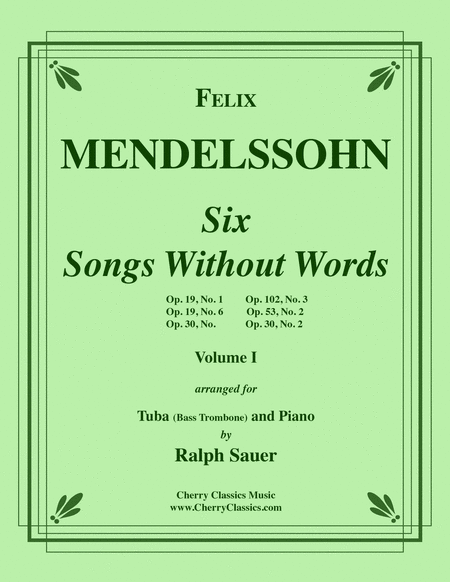 Six Songs Without Words for Tuba or Bass Trombone & Piano