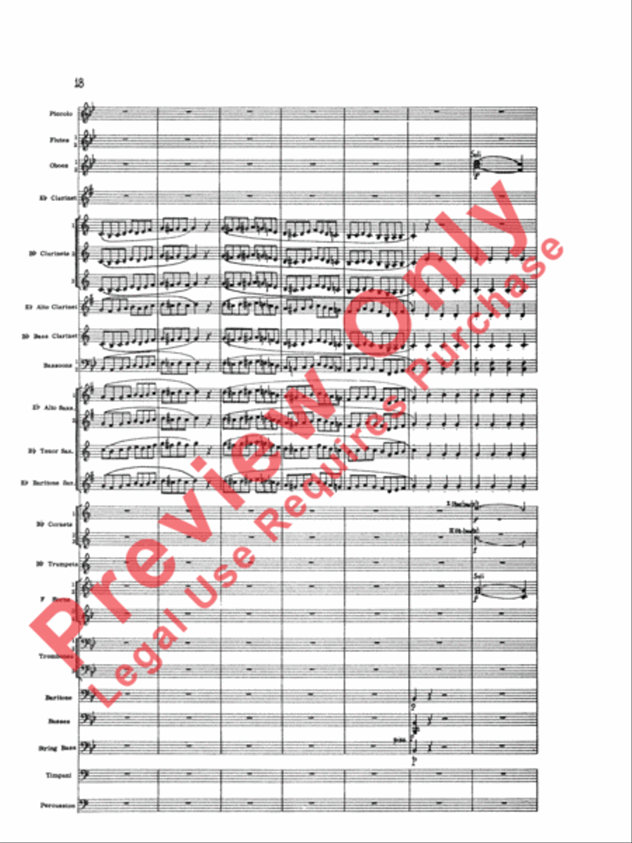 Marriage of Figaro Overture Concert Band scores gallery preview page 21