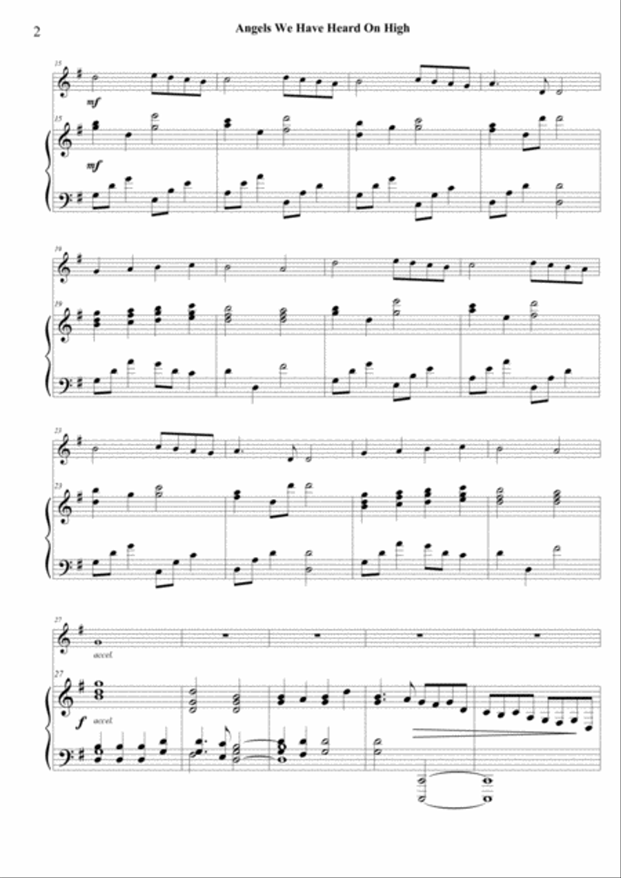 Angels We Have Heard On High Violin Solo scores gallery preview page 3
