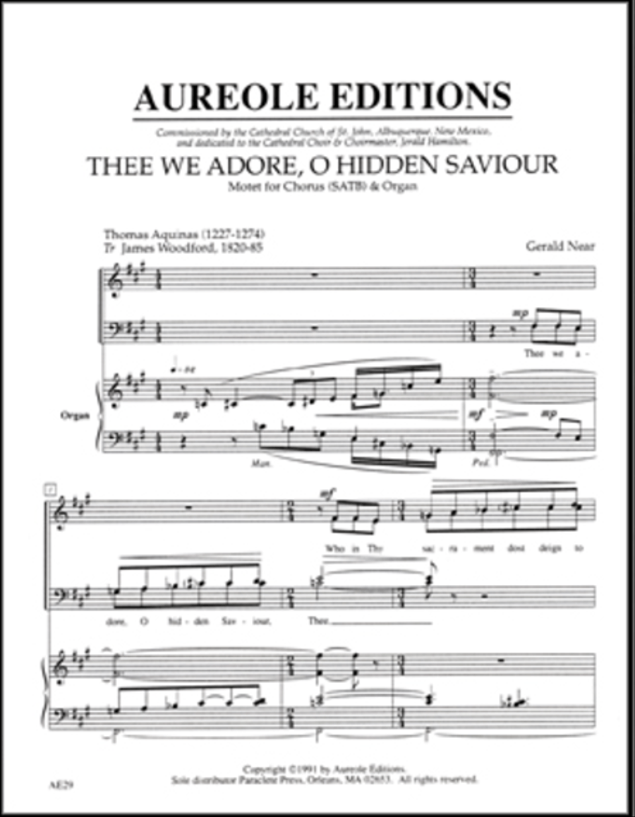 Thee We Adore, O Hidden Saviour 4-Part scores gallery preview page 1