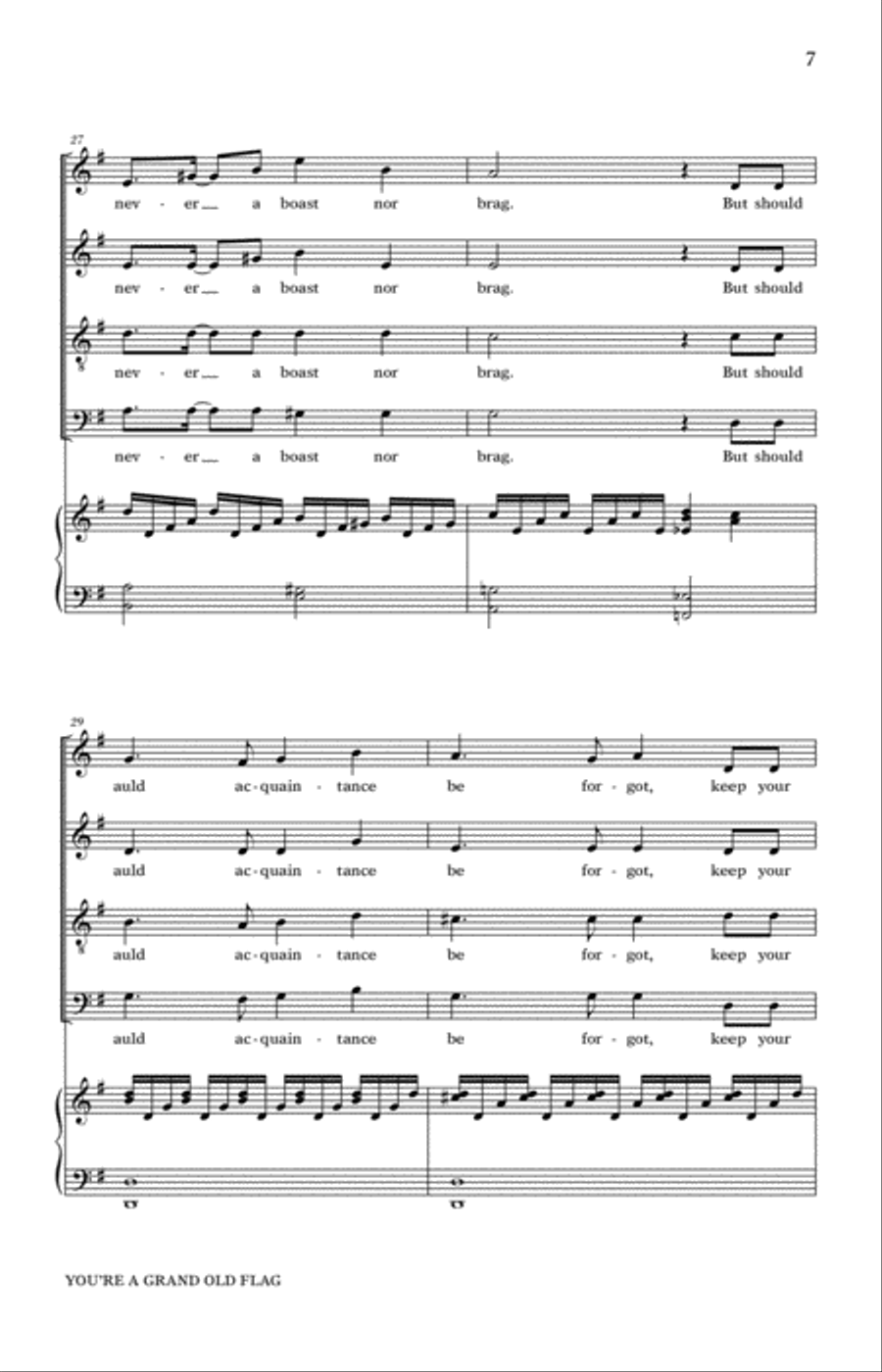 You're A Grand Old Flag You're A Grand Old Flag 4-Part scores gallery preview page 5