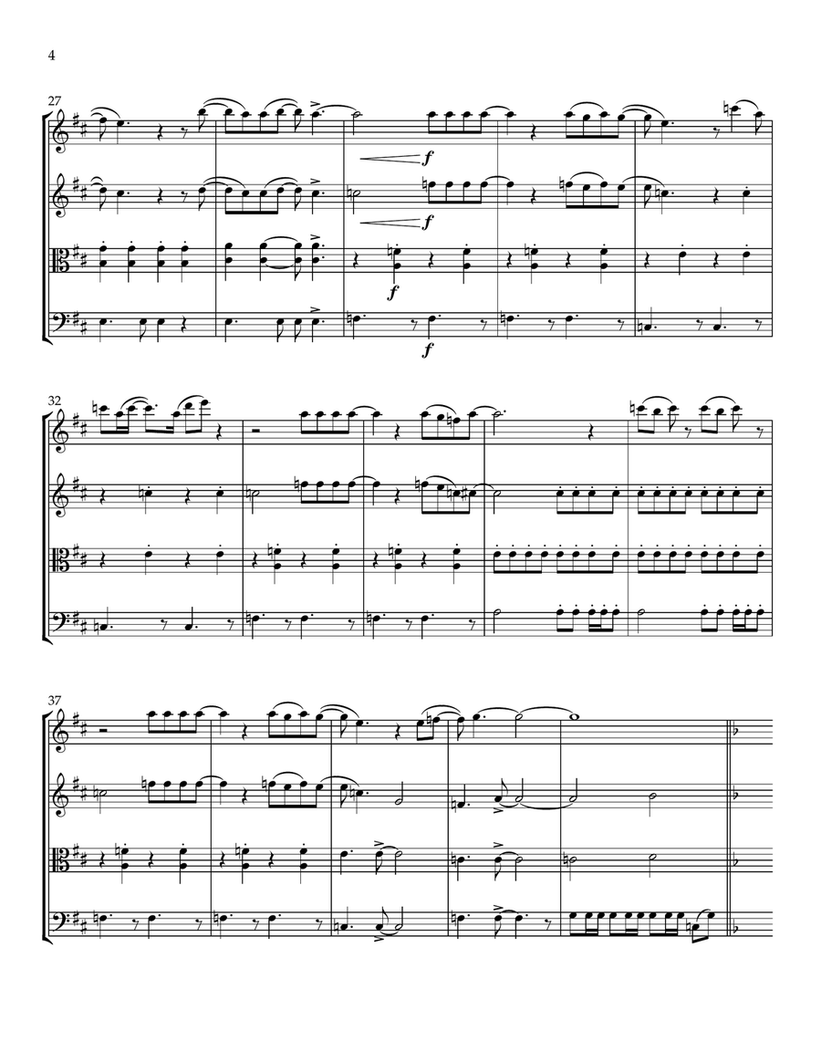 Just You 'n' Me String Quartet scores gallery preview page 5