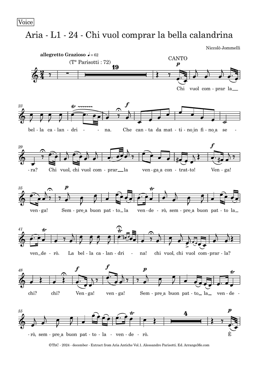 Chi vuol comprar la belle calandrina Acoustic Guitar scores gallery preview page 4