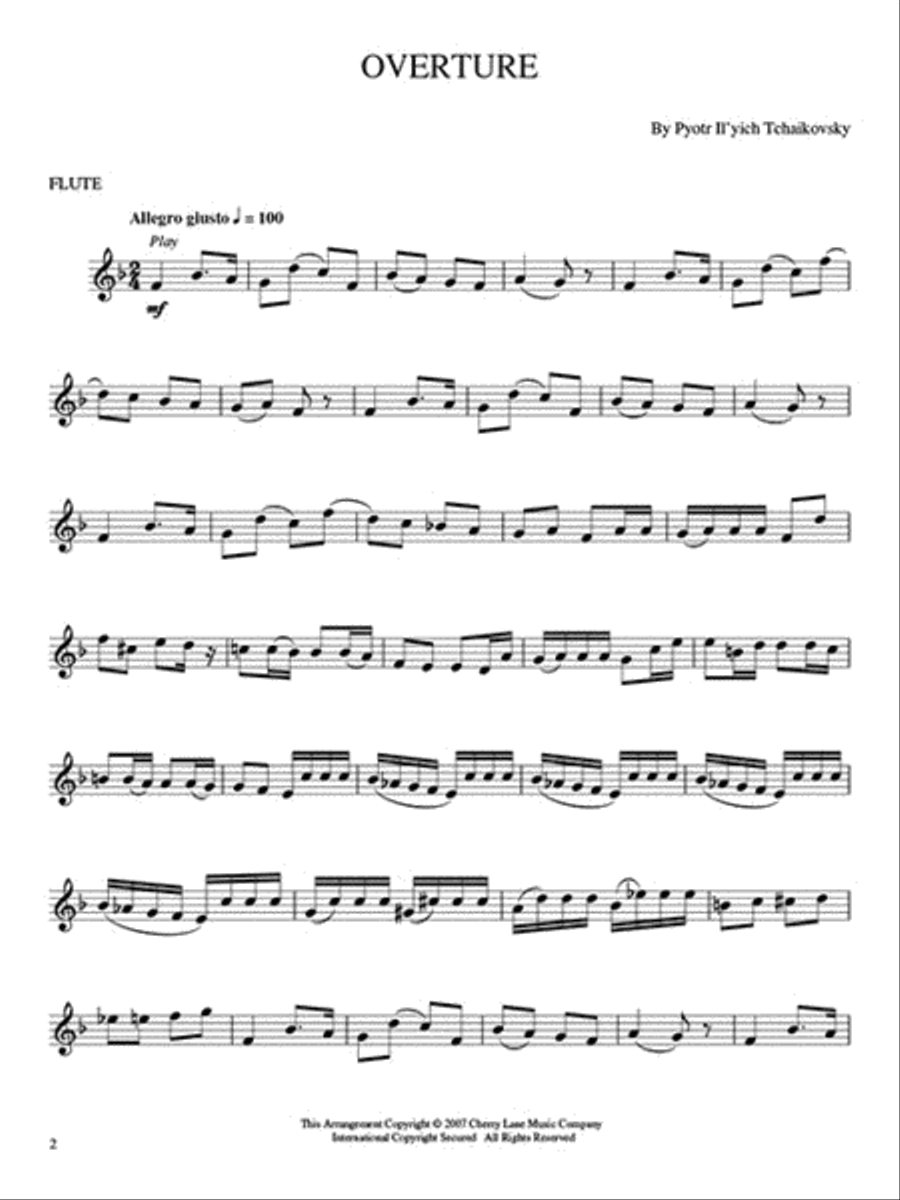 Tchaikovsky's The Nutcracker Flute Solo scores gallery preview page 3