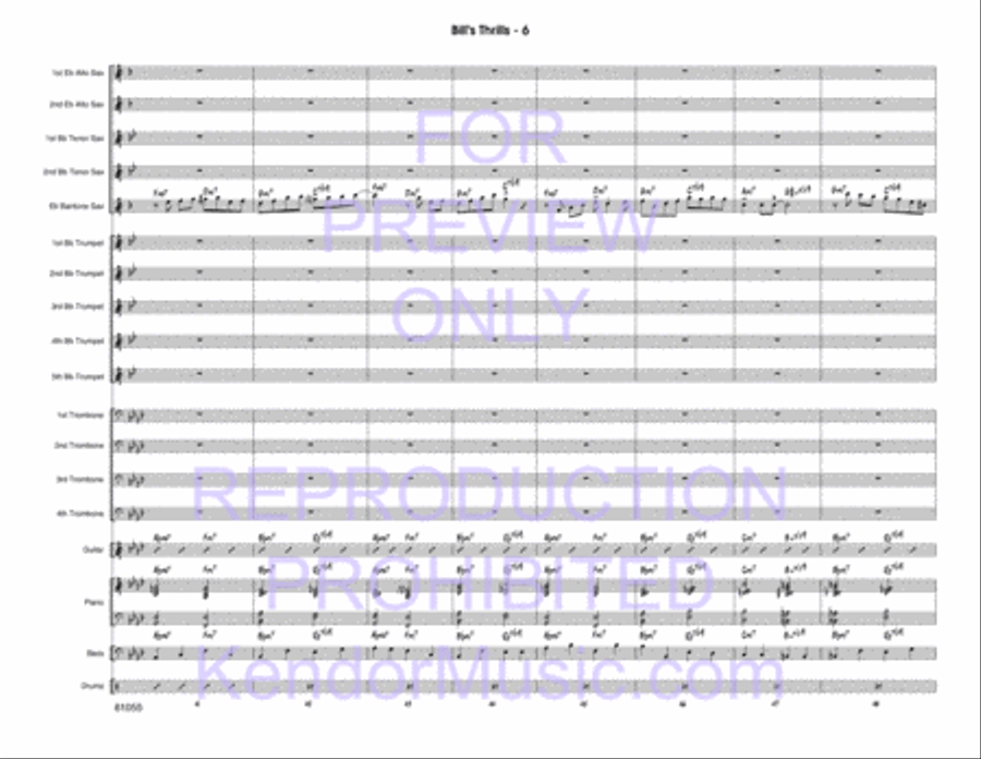 Bill's Thrills Jazz Ensemble scores gallery preview page 7