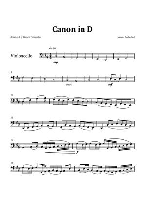 Book cover for Canon by Pachelbel - Cello Solo