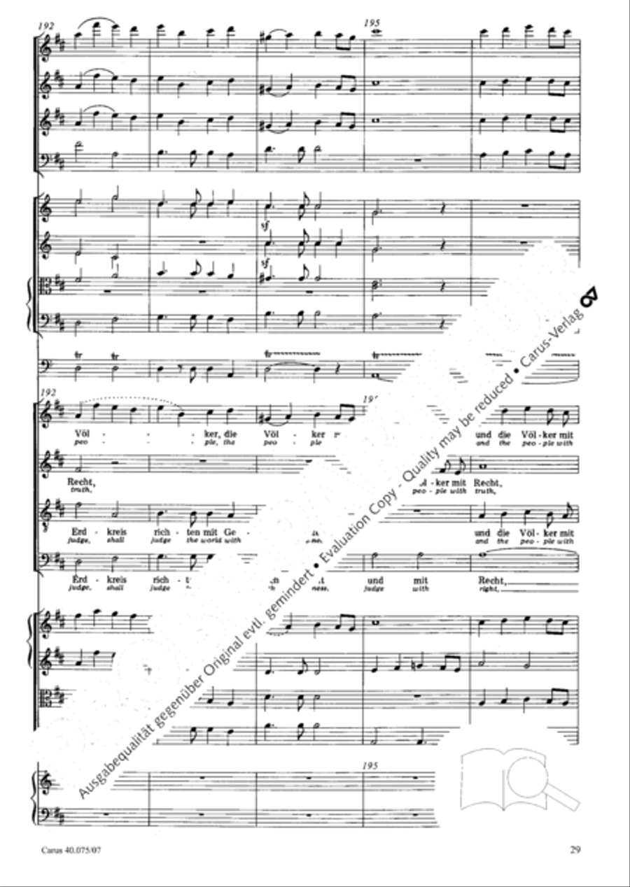 Psalm 98 (Der 98. Psalm) 4-Part scores gallery preview page 40