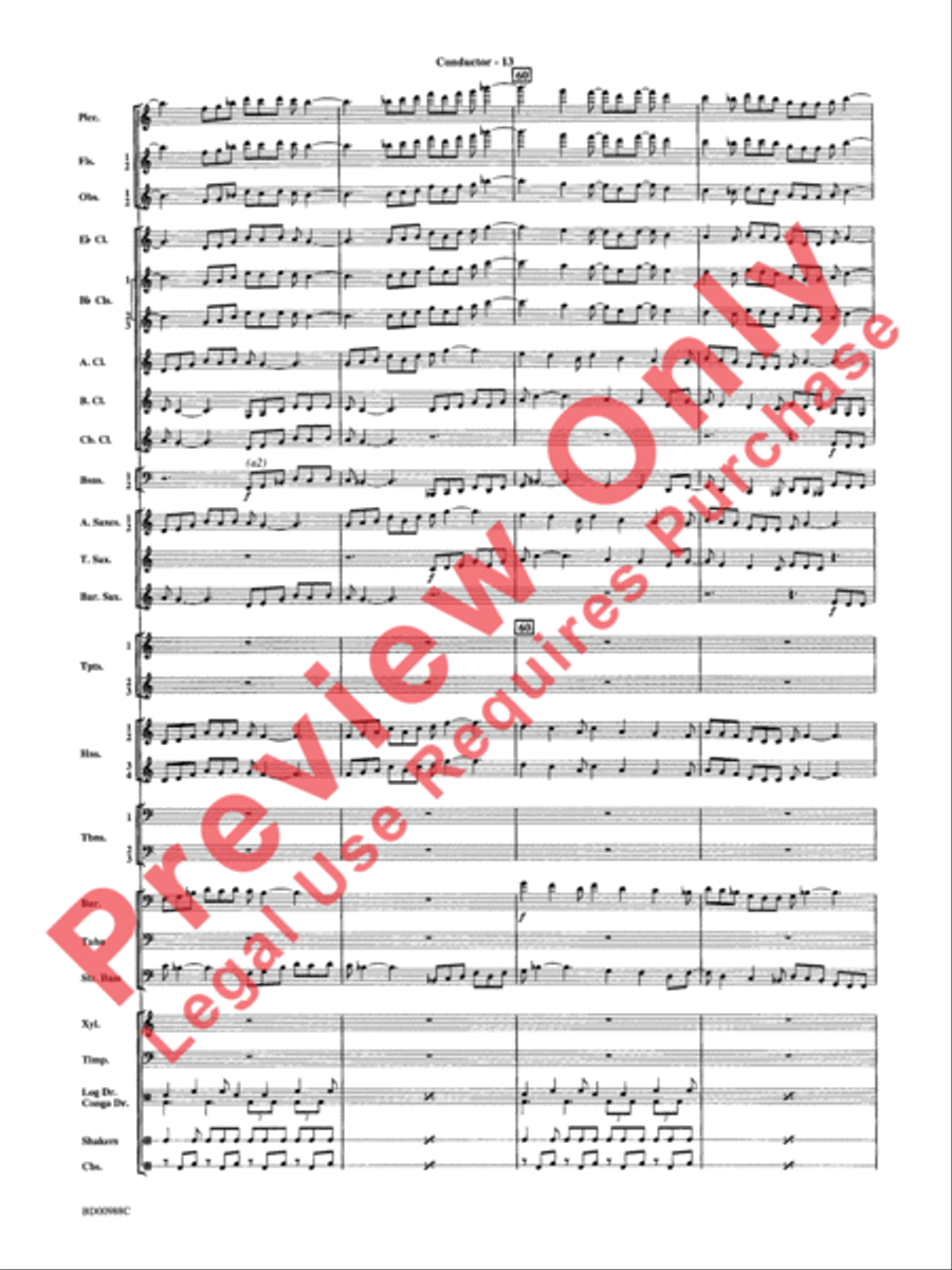Kilimanjaro: An African Portrait Concert Band scores gallery preview page 16