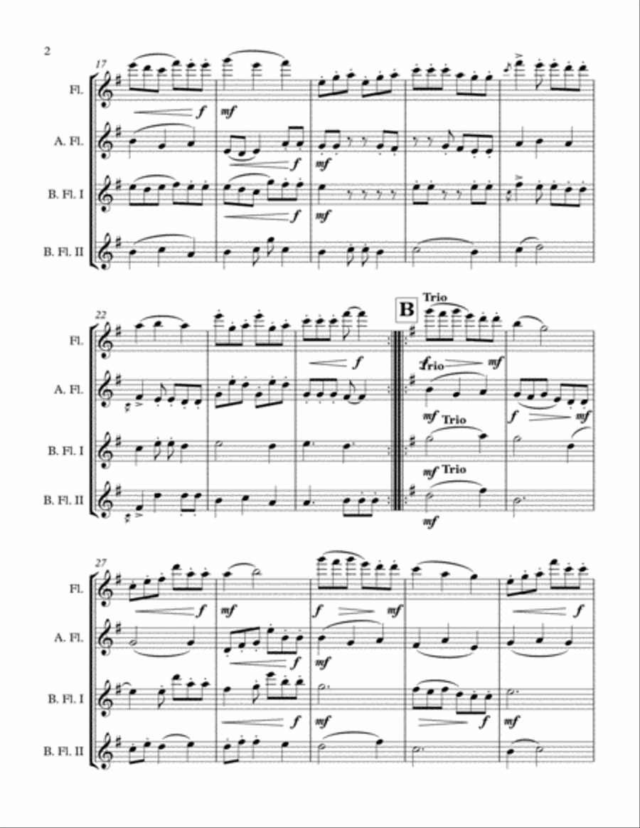 4 Birds Chatting Woodwind Quartet scores gallery preview page 2