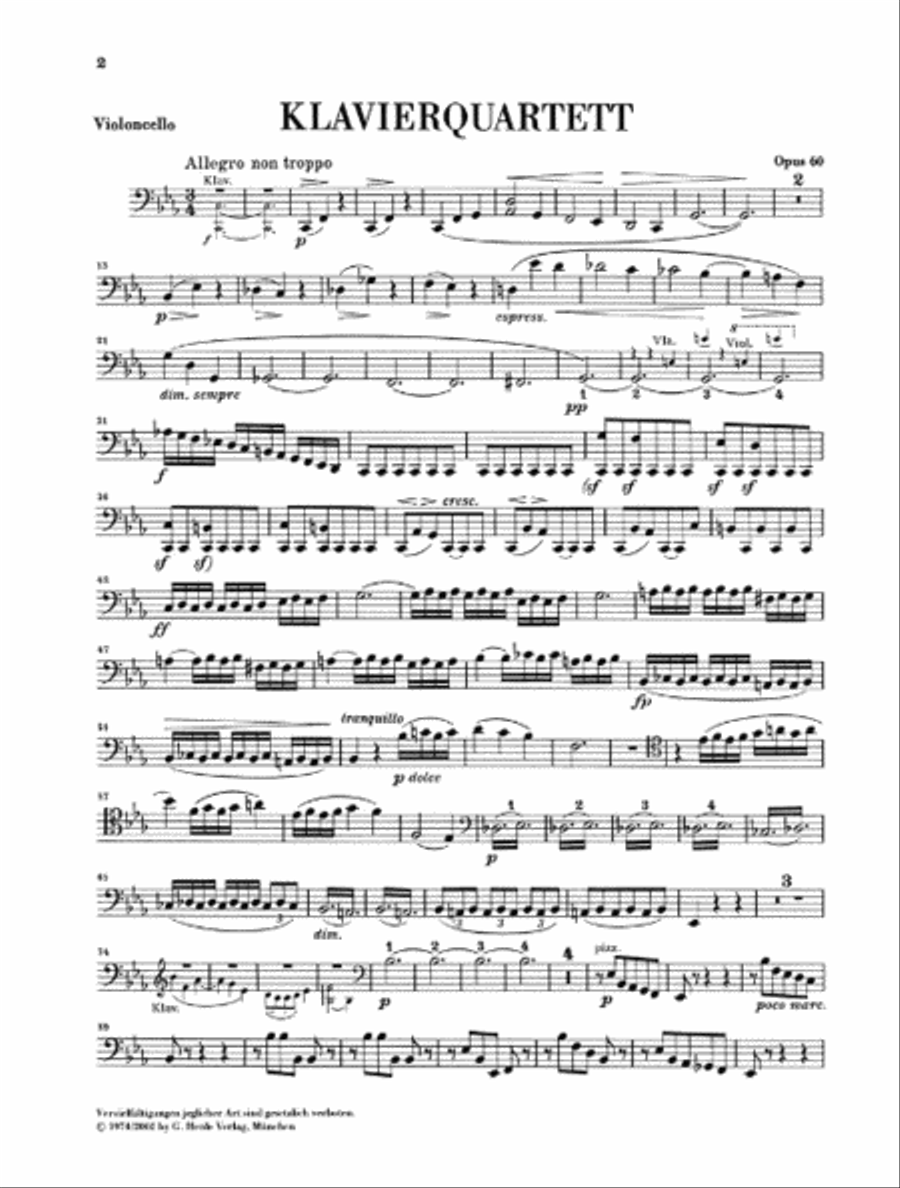 Piano Quartet C minor Op. 60 Piano Quartet scores gallery preview page 7