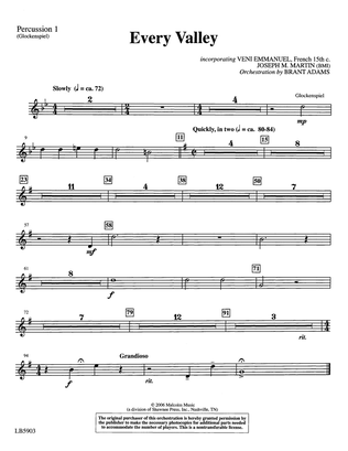 Book cover for Every Valley (from The Winter Rose) (arr. Brant Adams) - Percussion 1