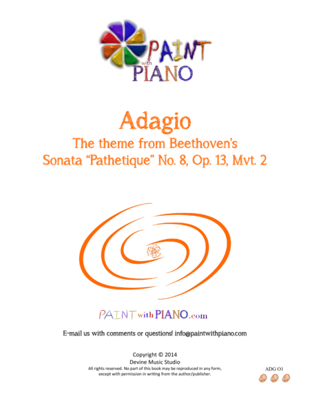 Adagio theme from sonata "Pathetique" (easy piano) image number null