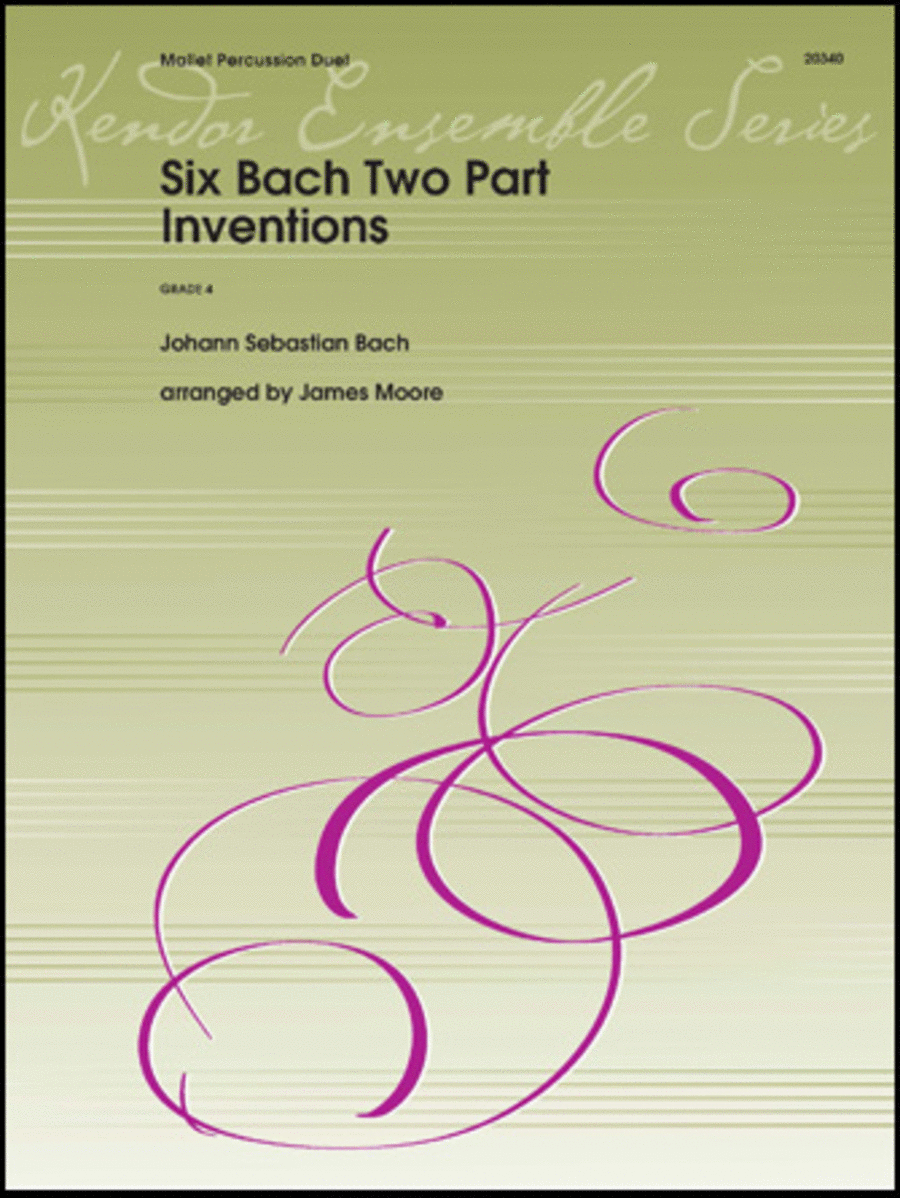 Six Bach Two Part Inventions Marimba scores gallery preview page 1