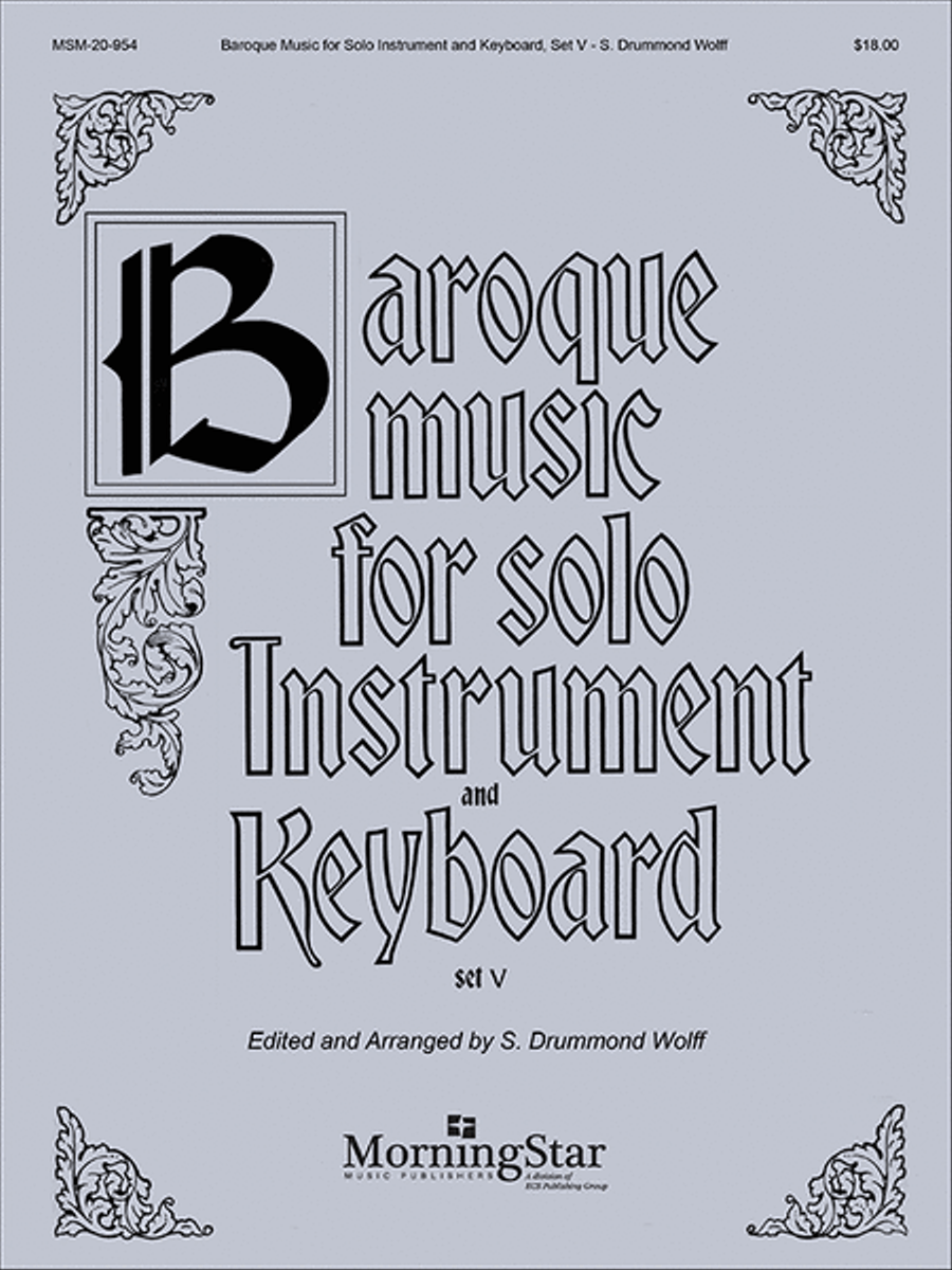 Baroque Music for Solo Instrument & Keyboard, Set V Piano scores gallery preview page 1