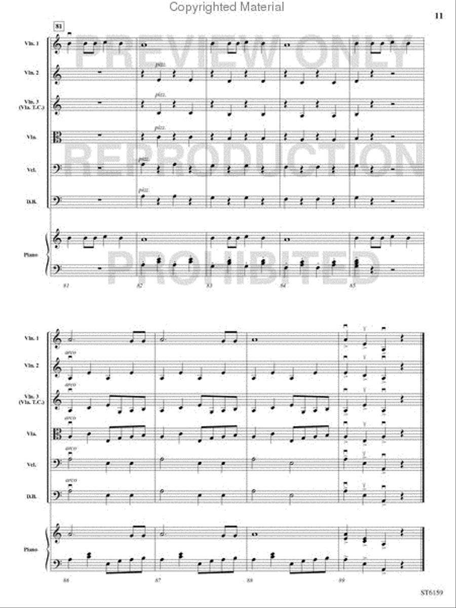 Riders in the Night String Orchestra scores gallery preview page 10