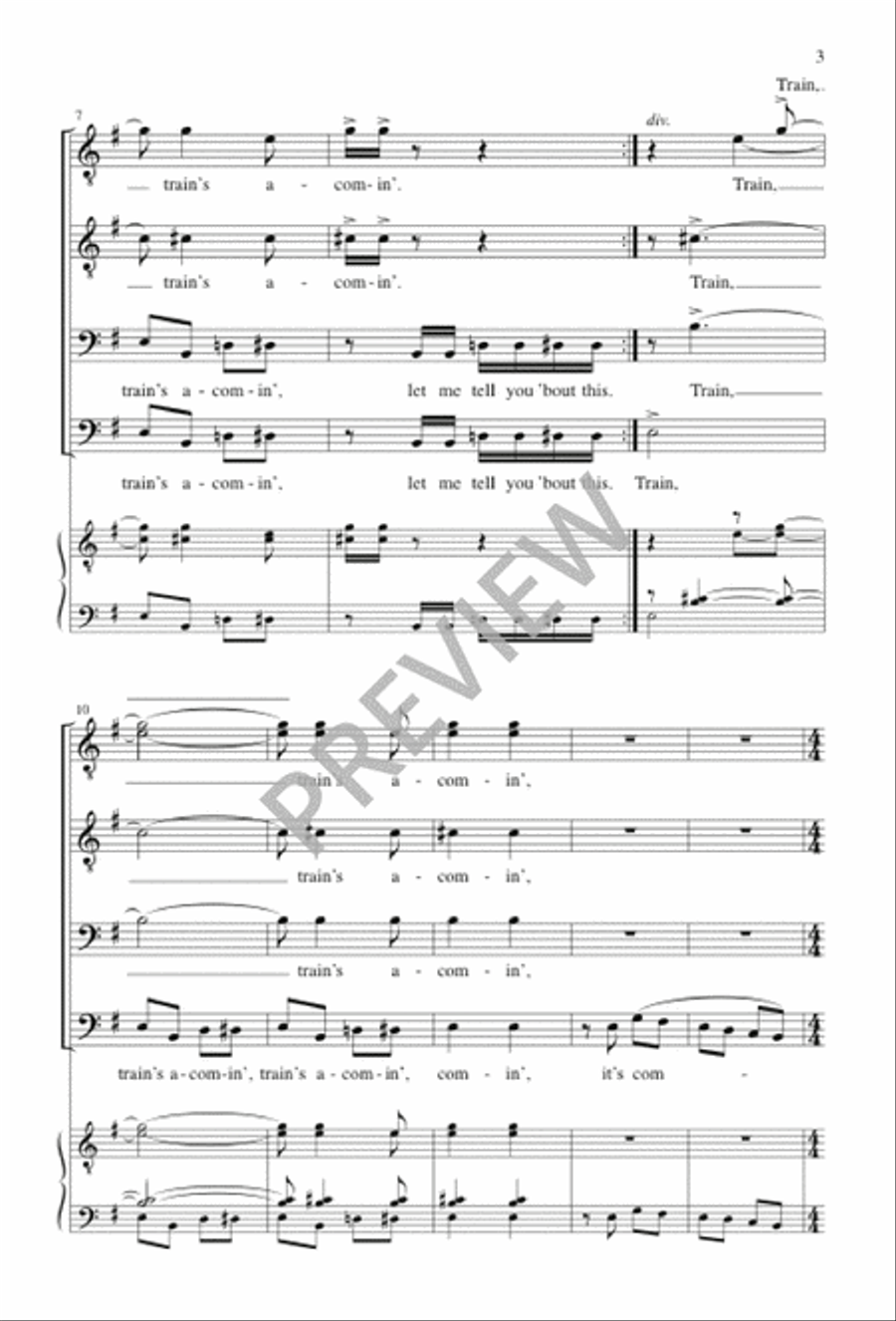 Train's a-Comin' TTBB scores gallery preview page 3