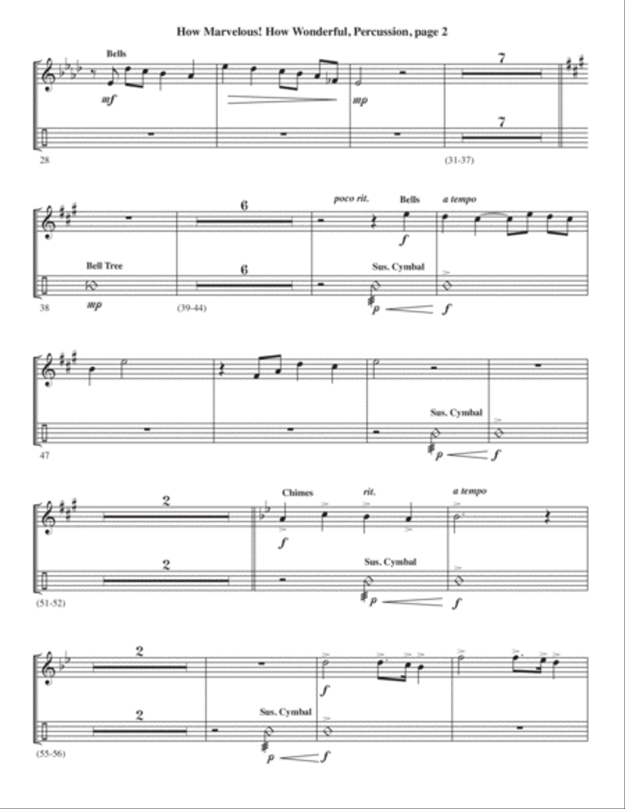 How Marvelous! How Wonderful! 4-Part scores gallery preview page 46