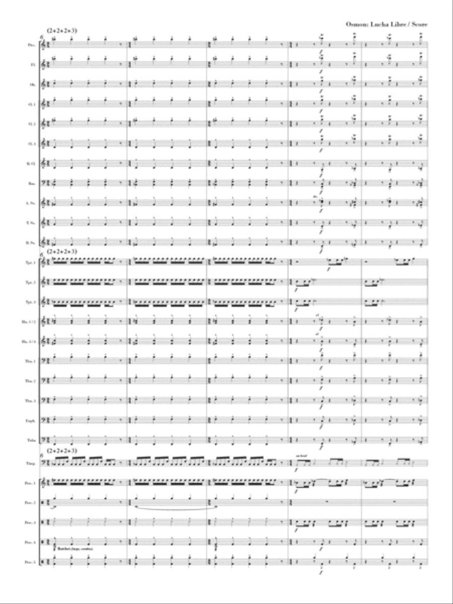Lucha Libre for Concert Band (Full Score) Concert Band scores gallery preview page 3