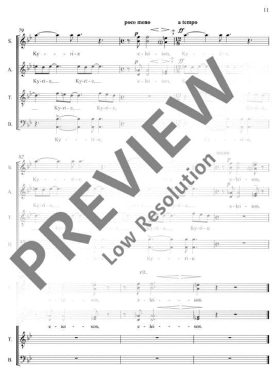 Missa brevis Missa brevis 4-Part scores gallery preview page 12