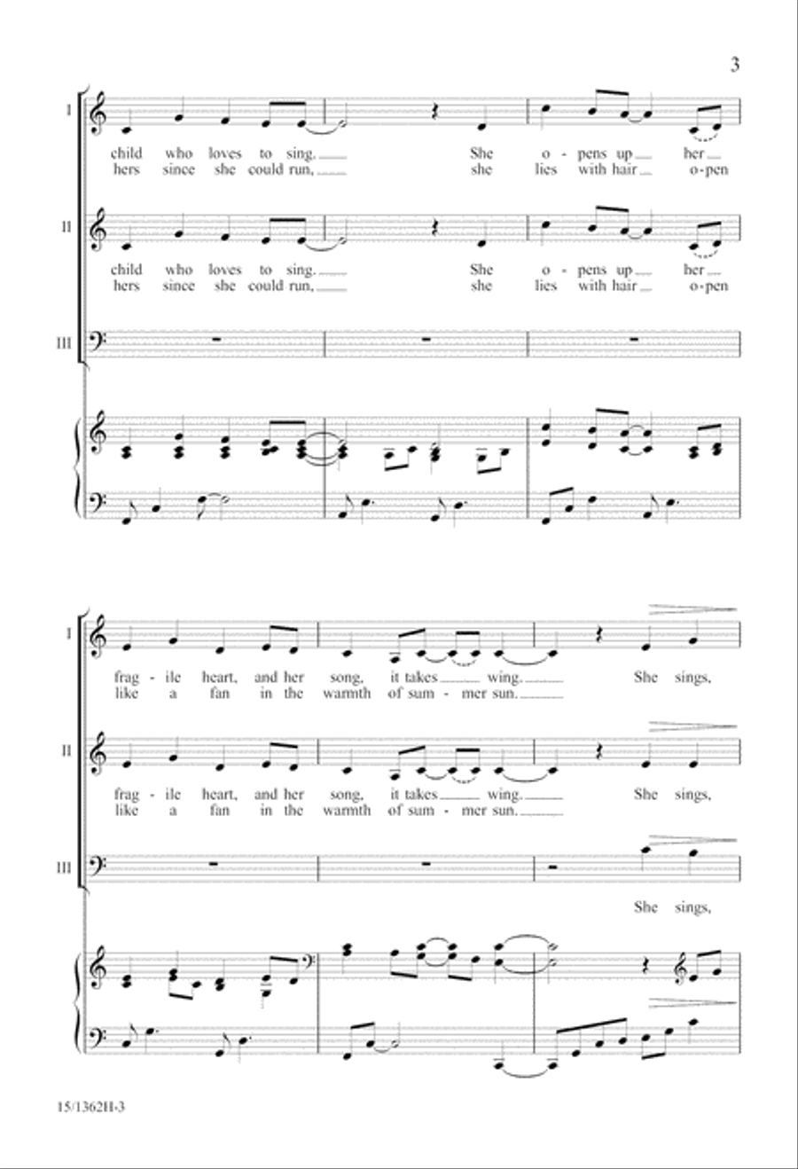 She Sings... She Sings... 3-Part scores gallery preview page 3